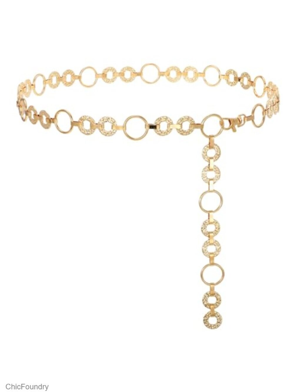 Metal Waist Chain Belt for Women Adjustable Body Link Belts Fashion